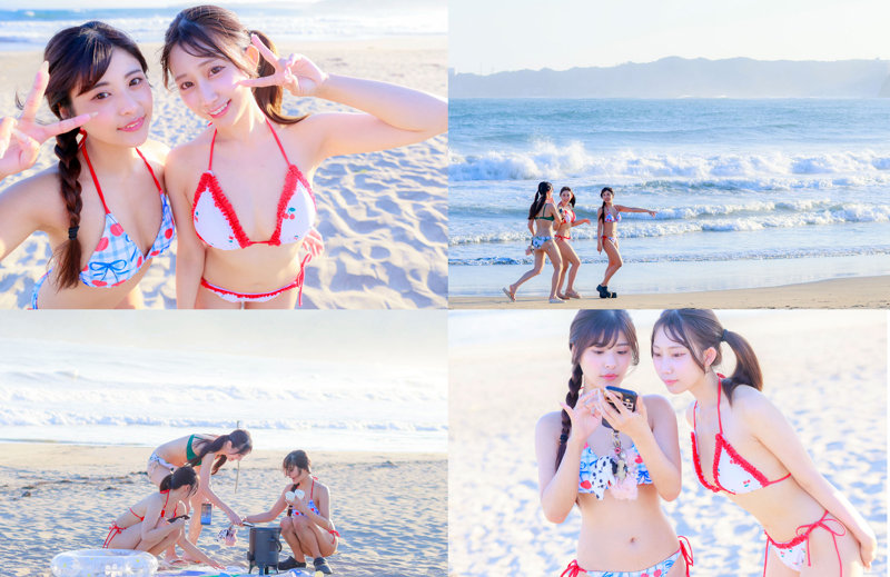 kure017水着巨乳素人ひなっち&るるの乳揺れ画像画像4