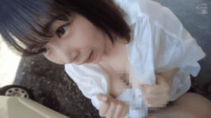 1sun00055a｜濡れ透け露出 Mカップ爆乳美女と汁だく野外交尾 吉根ゆりあ｜巨乳GIFまとめ