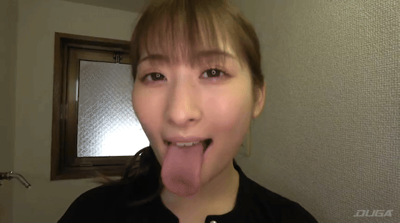 fellatiohunter-0237 個撮)デカ舌をチンポに絡ませてネットリ濃厚フェラ フェラ GIF画像3